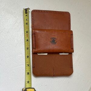 Men’s Brown Leather Card Wallet Holder - ammo holster?